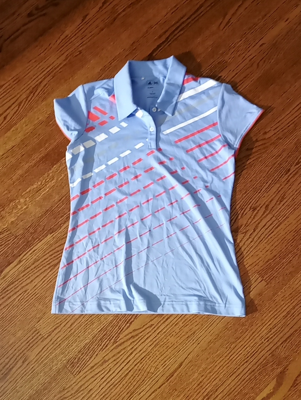 Adidas Golf Polo Size Small PTP 19" Purple